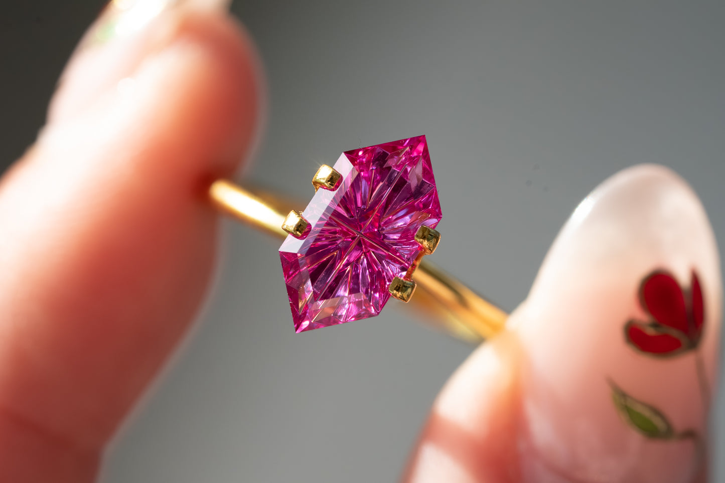 2.07 Carat Hot Pink Lab Sapphire