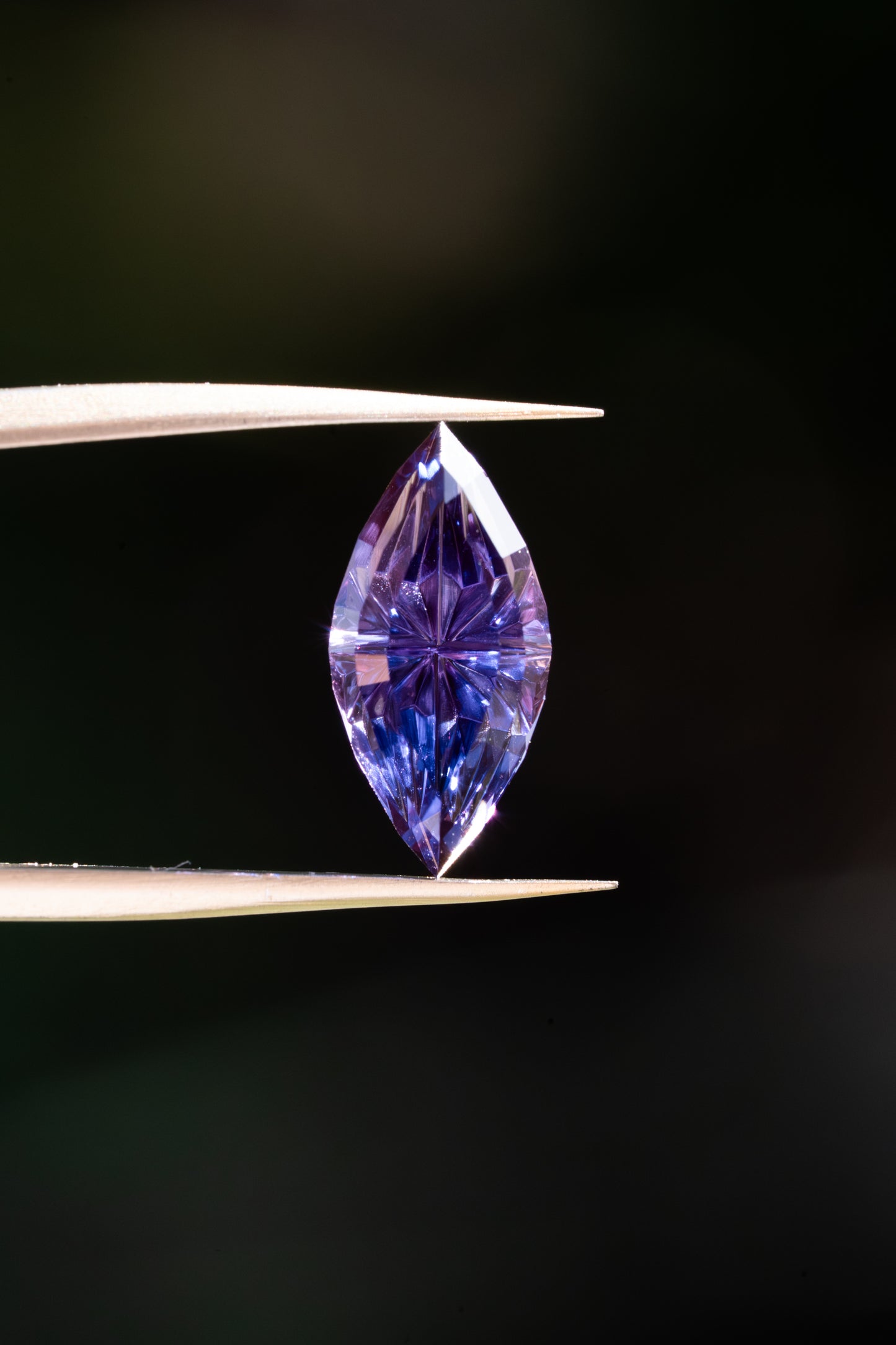 2.12 Carat Purple Blue Fantasy Cut Lab Sapphire