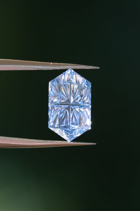 2.16 Carat Periwinkle Blue Fantasy Cut Madagascar Sapphire