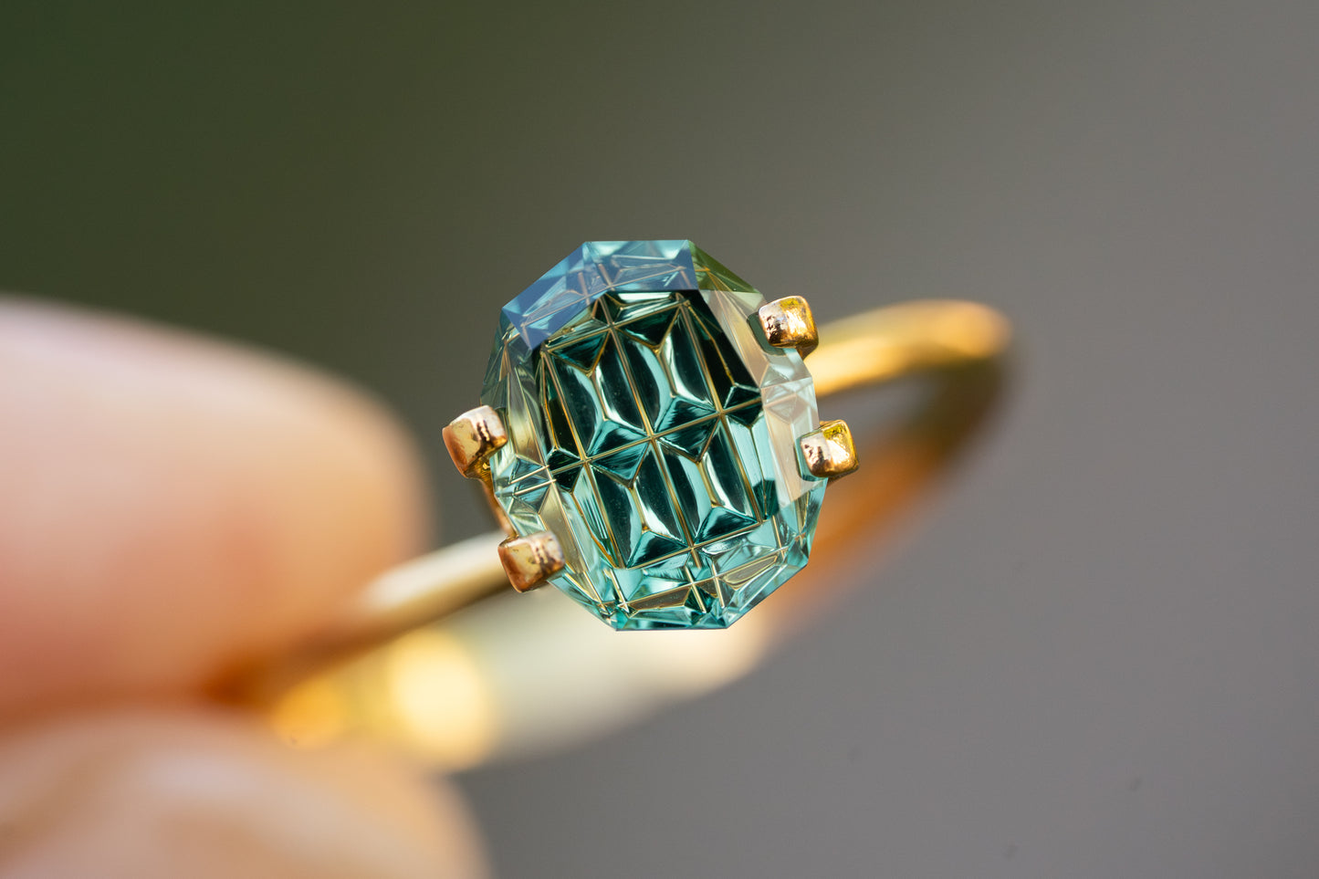 2.22 Carat Luminara Green Lab Sapphire