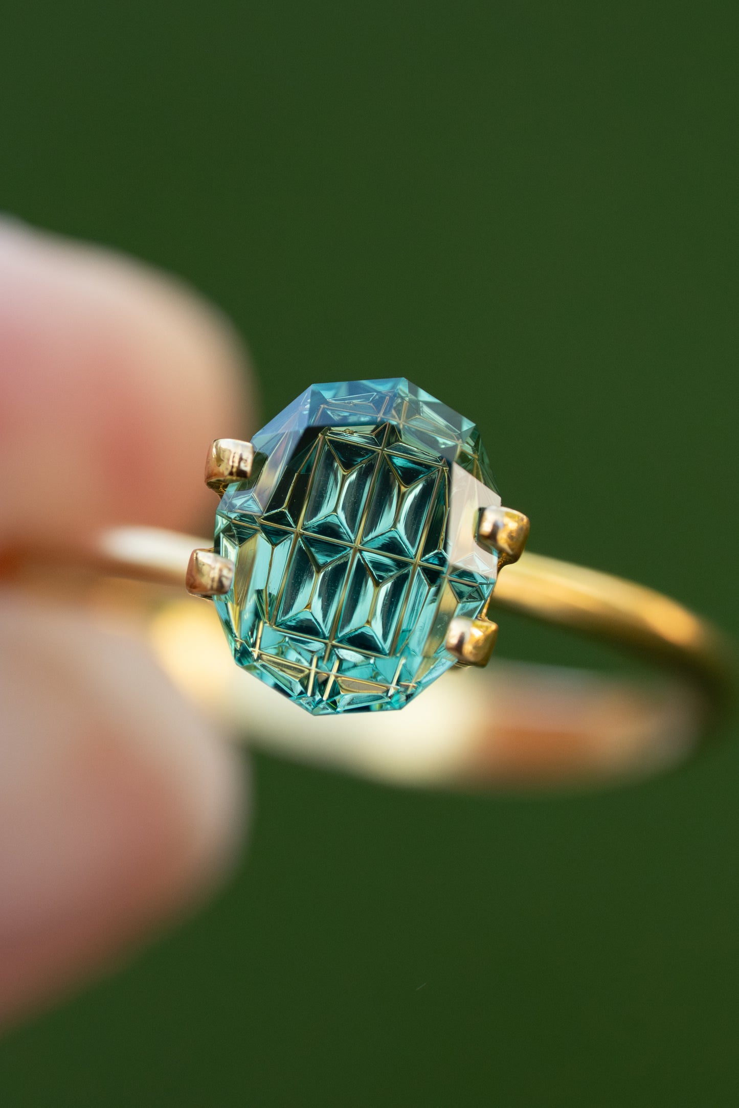 2.22 Carat Luminara Green Lab Sapphire