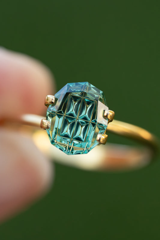 2.22 Carat Luminara Green Lab Sapphire