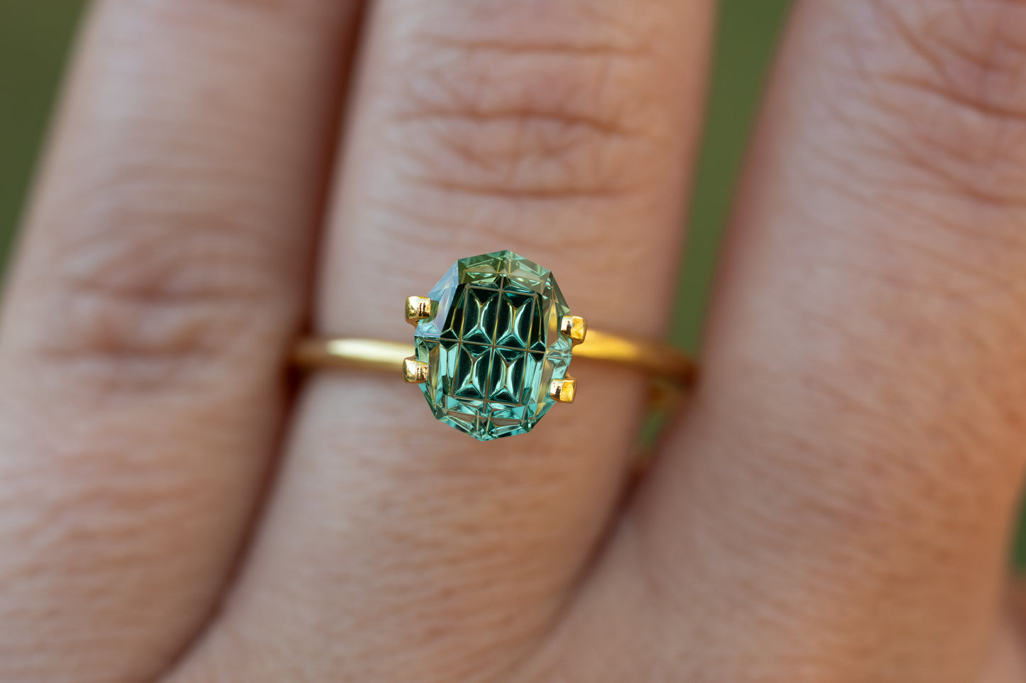 2.22 Carat Luminara Green Lab Sapphire