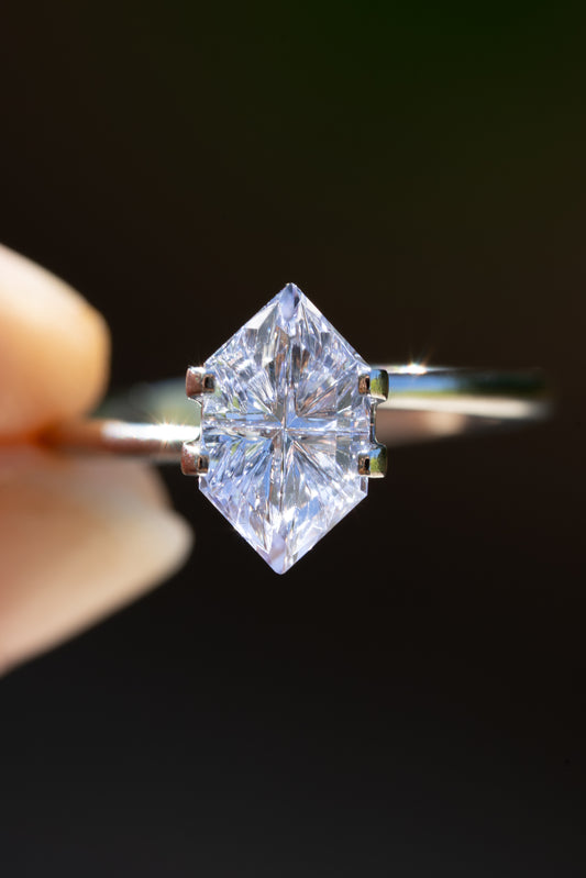 2.22 Carat Silvery Blue Lab Sapphire
