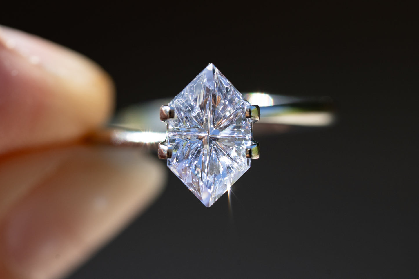 2.22 Carat Silvery Blue Lab Sapphire