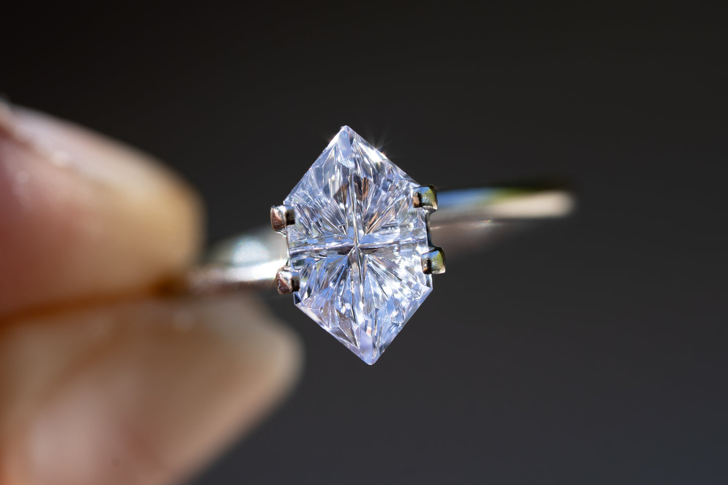 2.22 Carat Silvery Blue Lab Sapphire