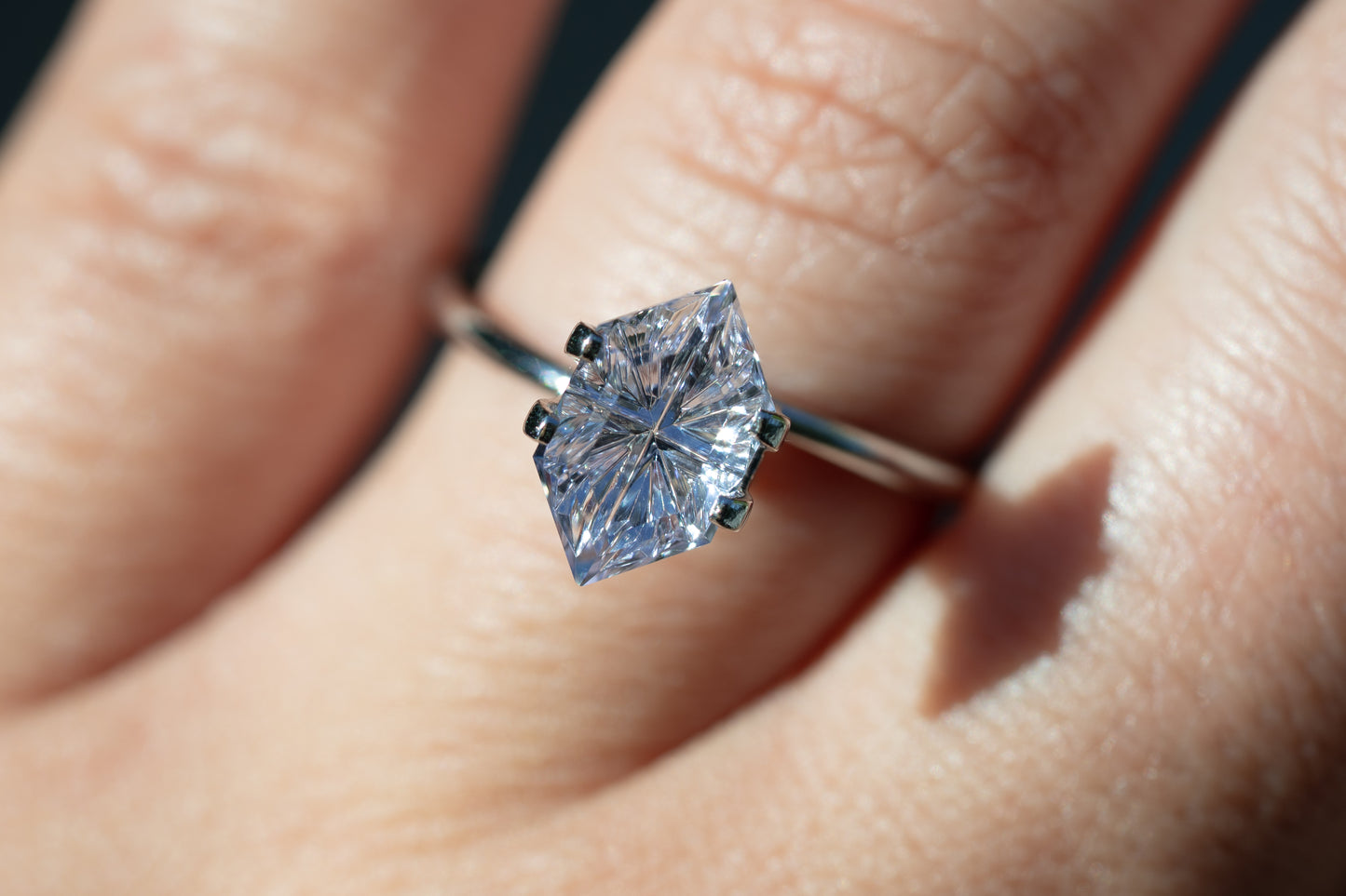 2.22 Carat Silvery Blue Lab Sapphire