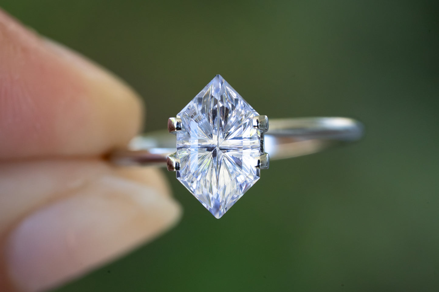 2.22 Carat Silvery Blue Lab Sapphire