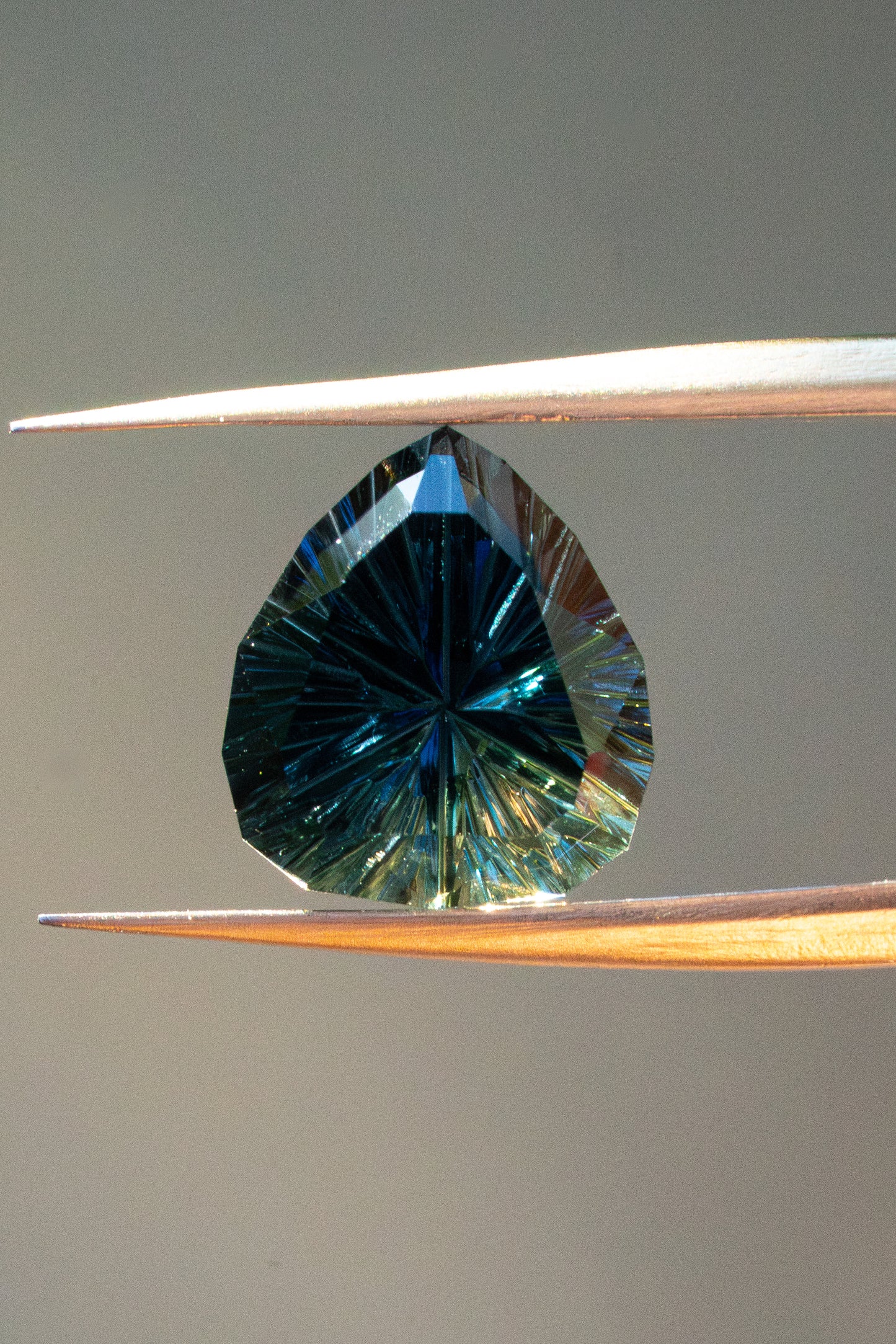2.24 Carat Blue Yellow Parti-Colored Fantasy Cut Australian Sapphire