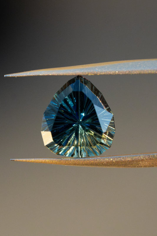 2.24 Carat Blue Yellow Parti-Colored Fantasy Cut Australian Sapphire