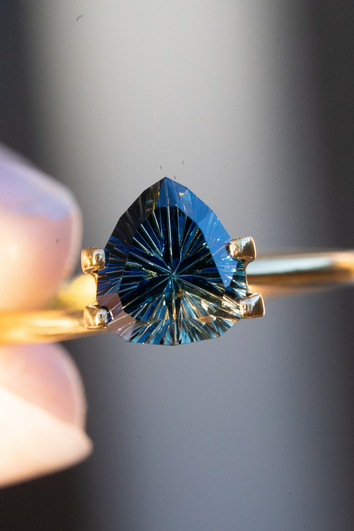 2.24 Carat Blue Yellow Parti-Colored Fantasy Cut Australian Sapphire