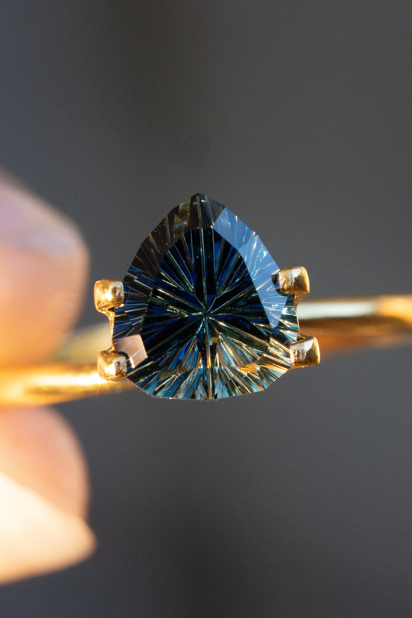 2.24 Carat Blue Yellow Parti-Colored Fantasy Cut Australian Sapphire