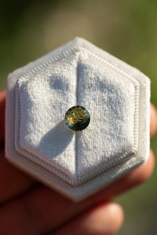 2.30 Carat "Sunrise Over the Ocean" Parti-Colored Fantasy Cut Kenyan Sapphire