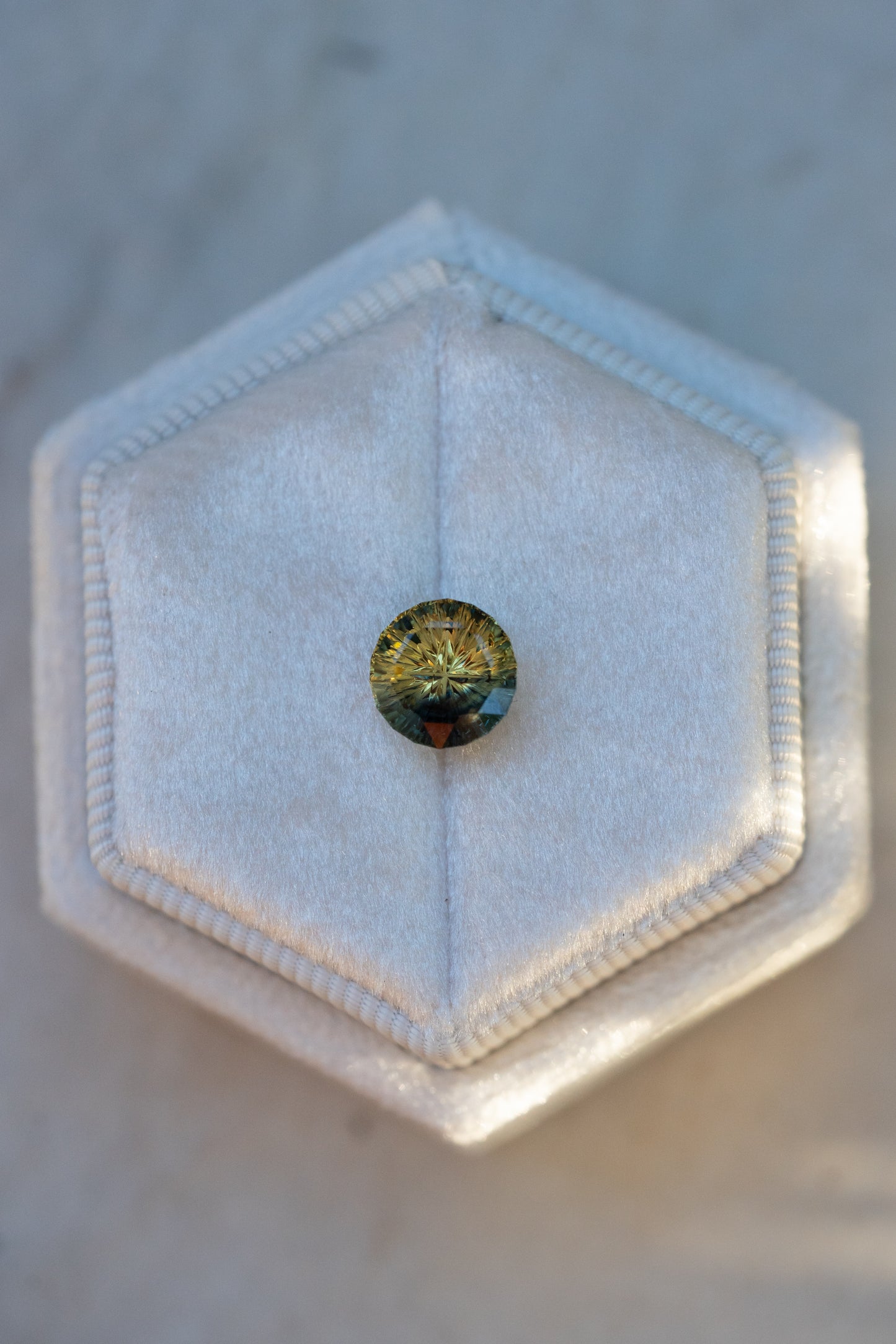 2.30 Carat "Sunrise Over the Ocean" Parti-Colored Fantasy Cut Kenyan Sapphire
