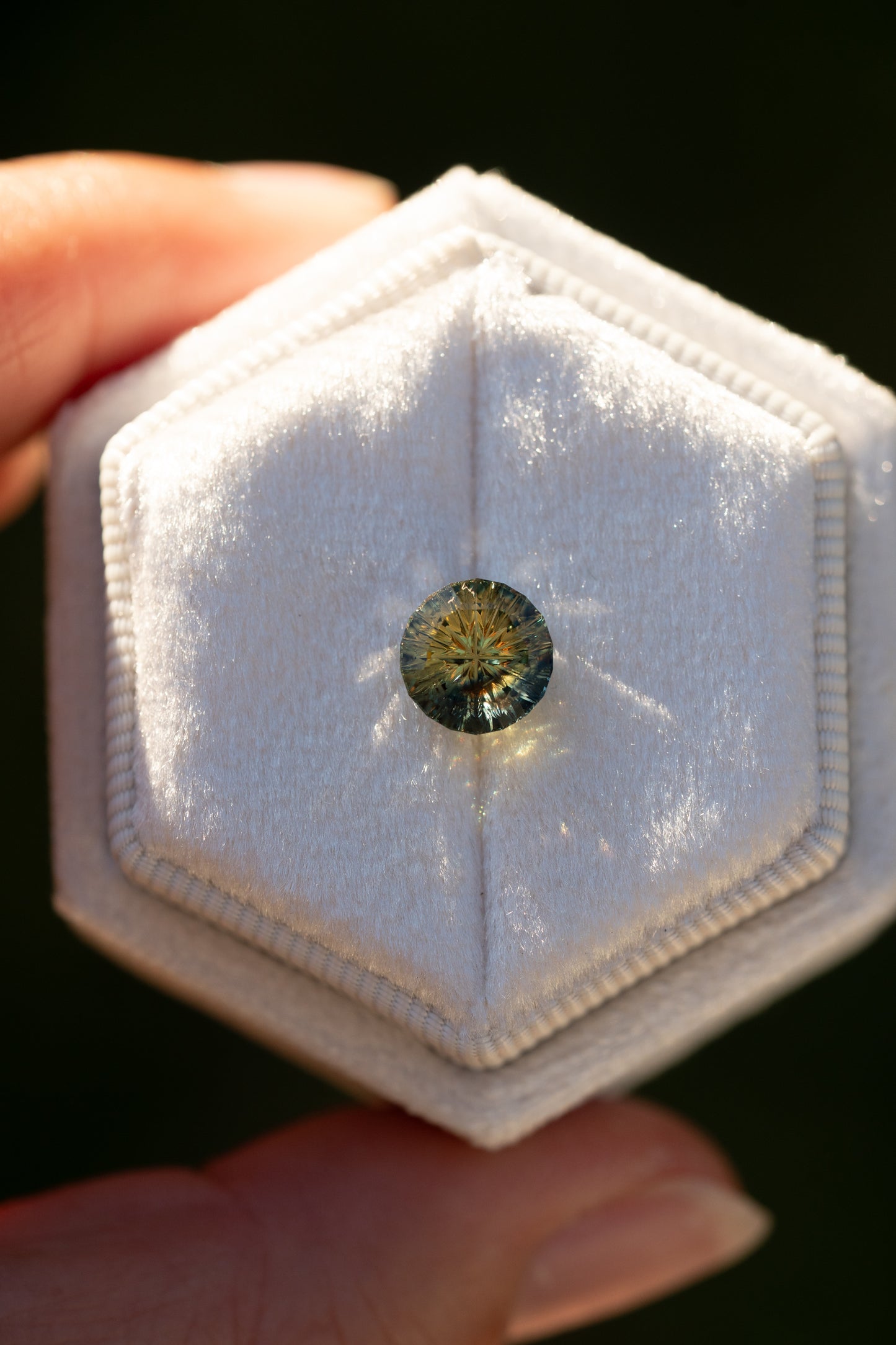 2.30 Carat "Sunrise Over the Ocean" Parti-Colored Fantasy Cut Kenyan Sapphire