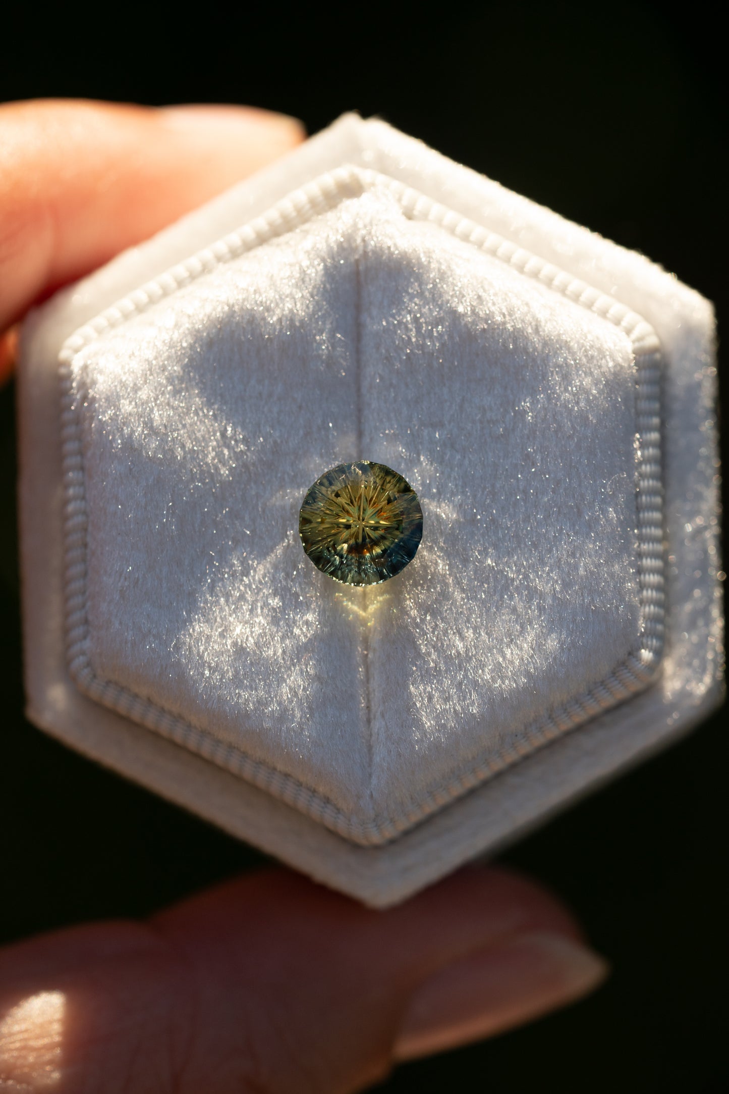 2.30 Carat "Sunrise Over the Ocean" Parti-Colored Fantasy Cut Kenyan Sapphire
