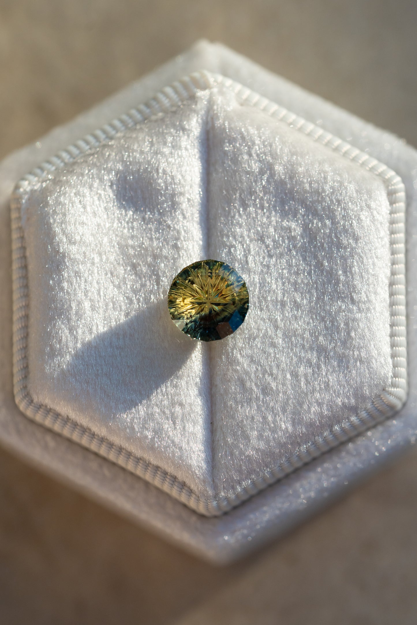 2.30 Carat "Sunrise Over the Ocean" Parti-Colored Fantasy Cut Kenyan Sapphire