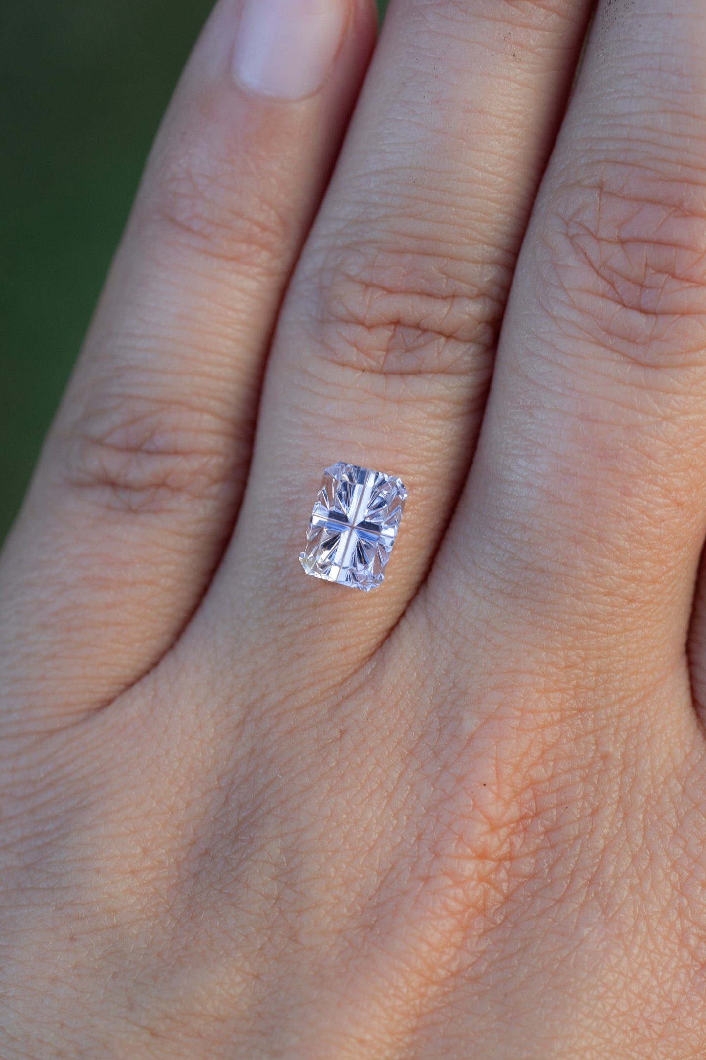2.36 Carat Silvery Blue Lab Sapphire
