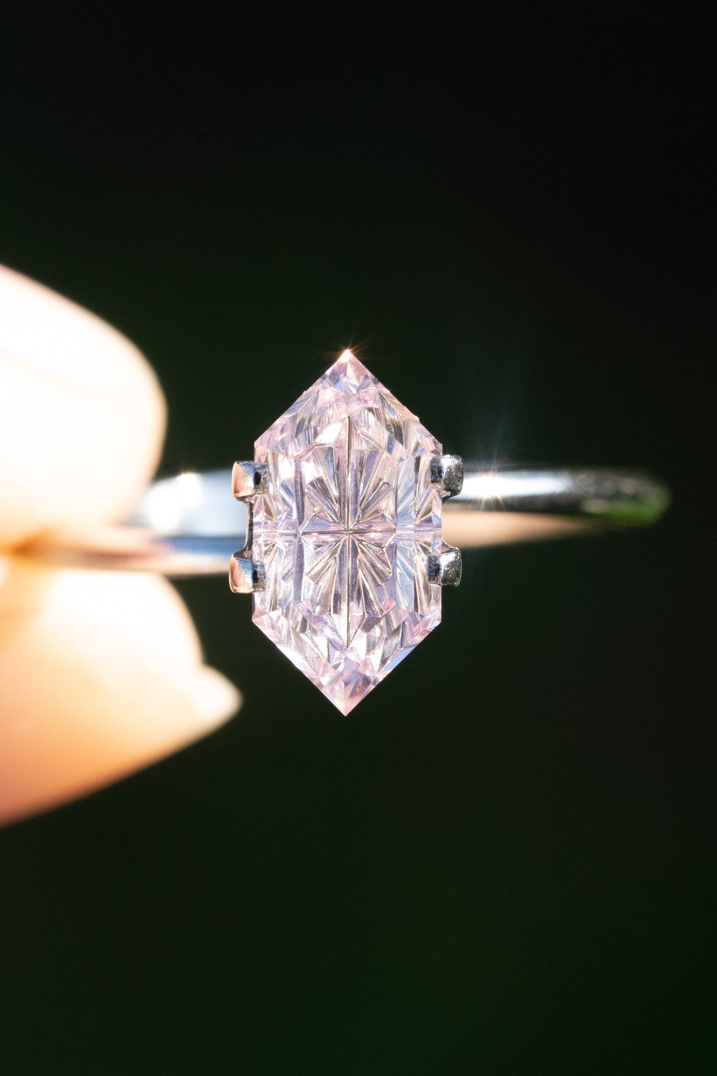 2.44 Carat Light Pink Fantasy Cut Lab Sapphire