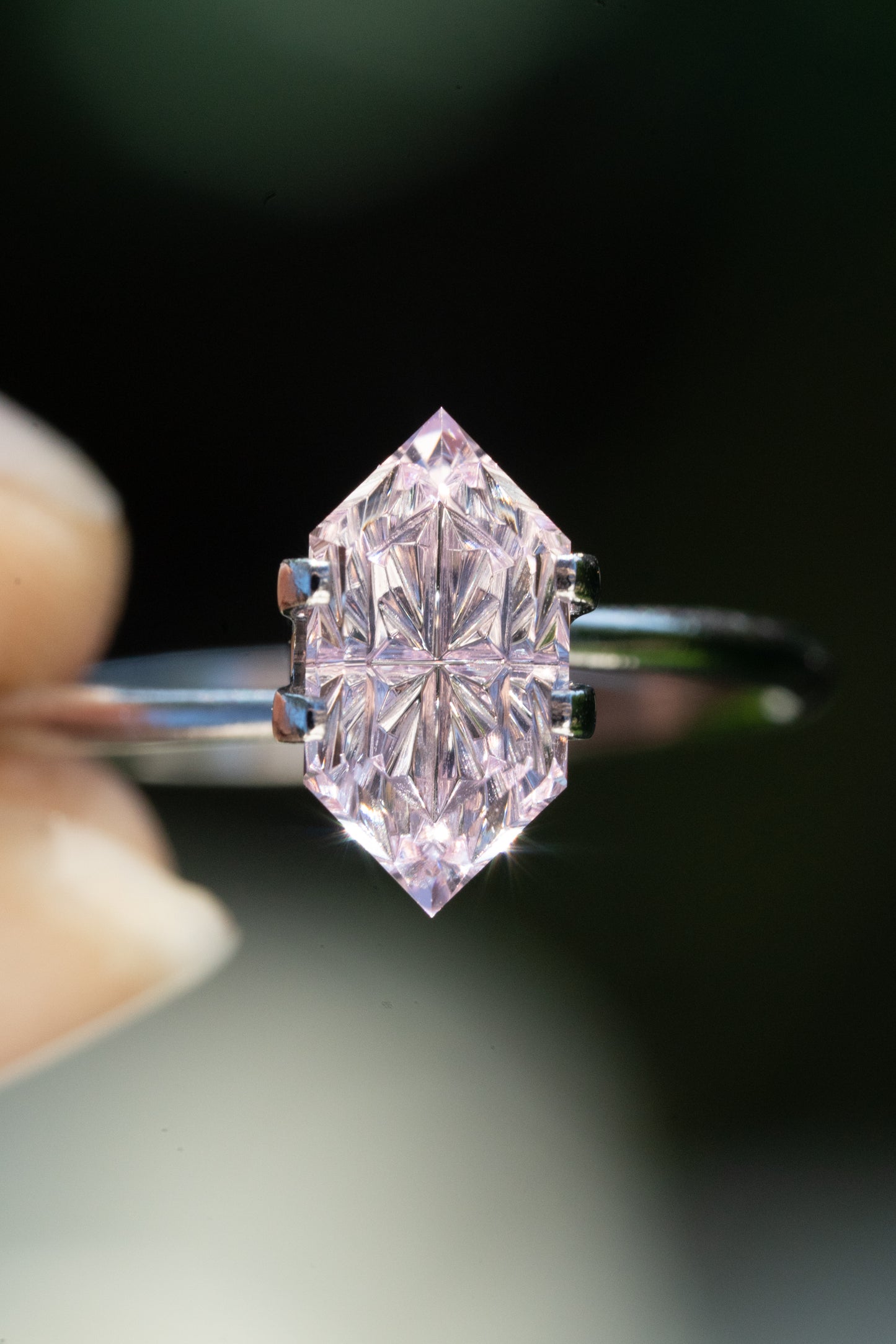 2.44 Carat Light Pink Fantasy Cut Lab Sapphire