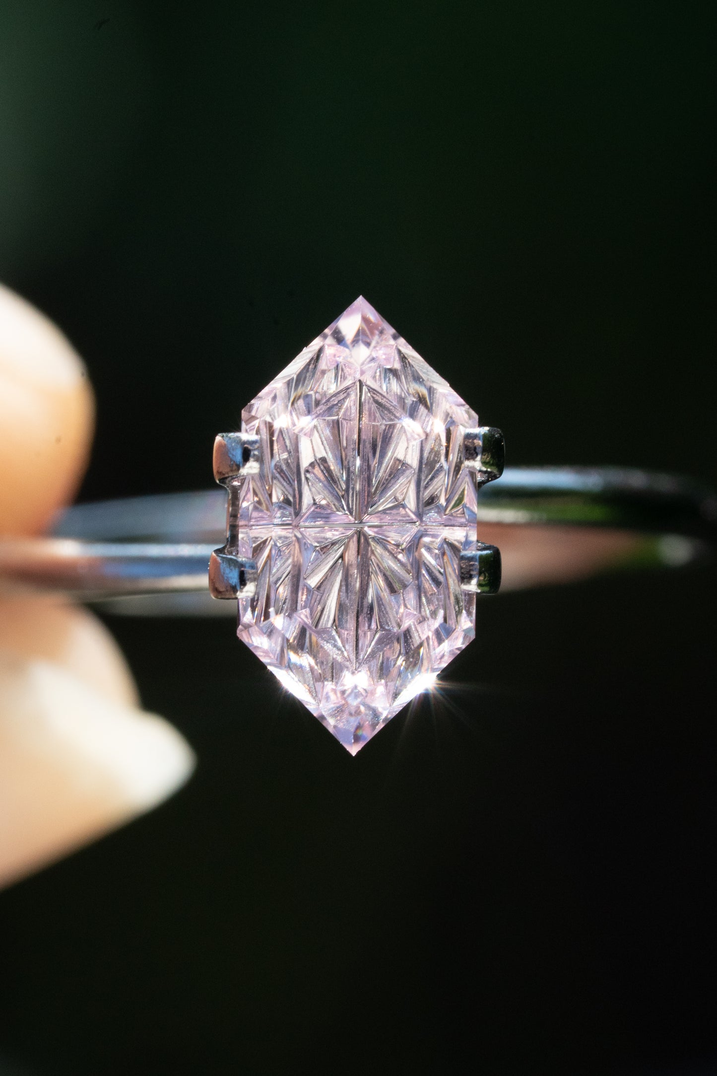 2.44 Carat Light Pink Fantasy Cut Lab Sapphire