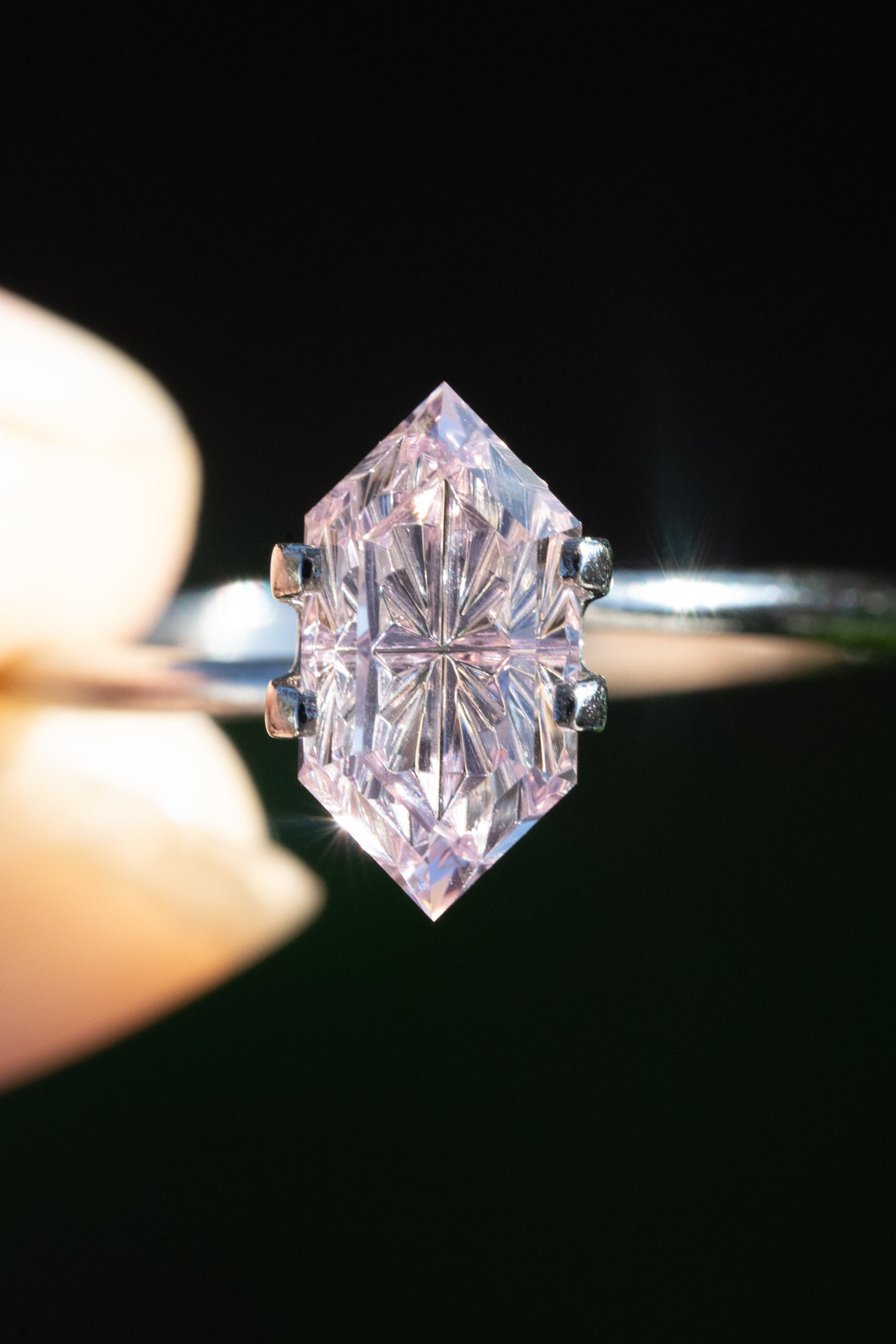 2.44 Carat Light Pink Fantasy Cut Lab Sapphire