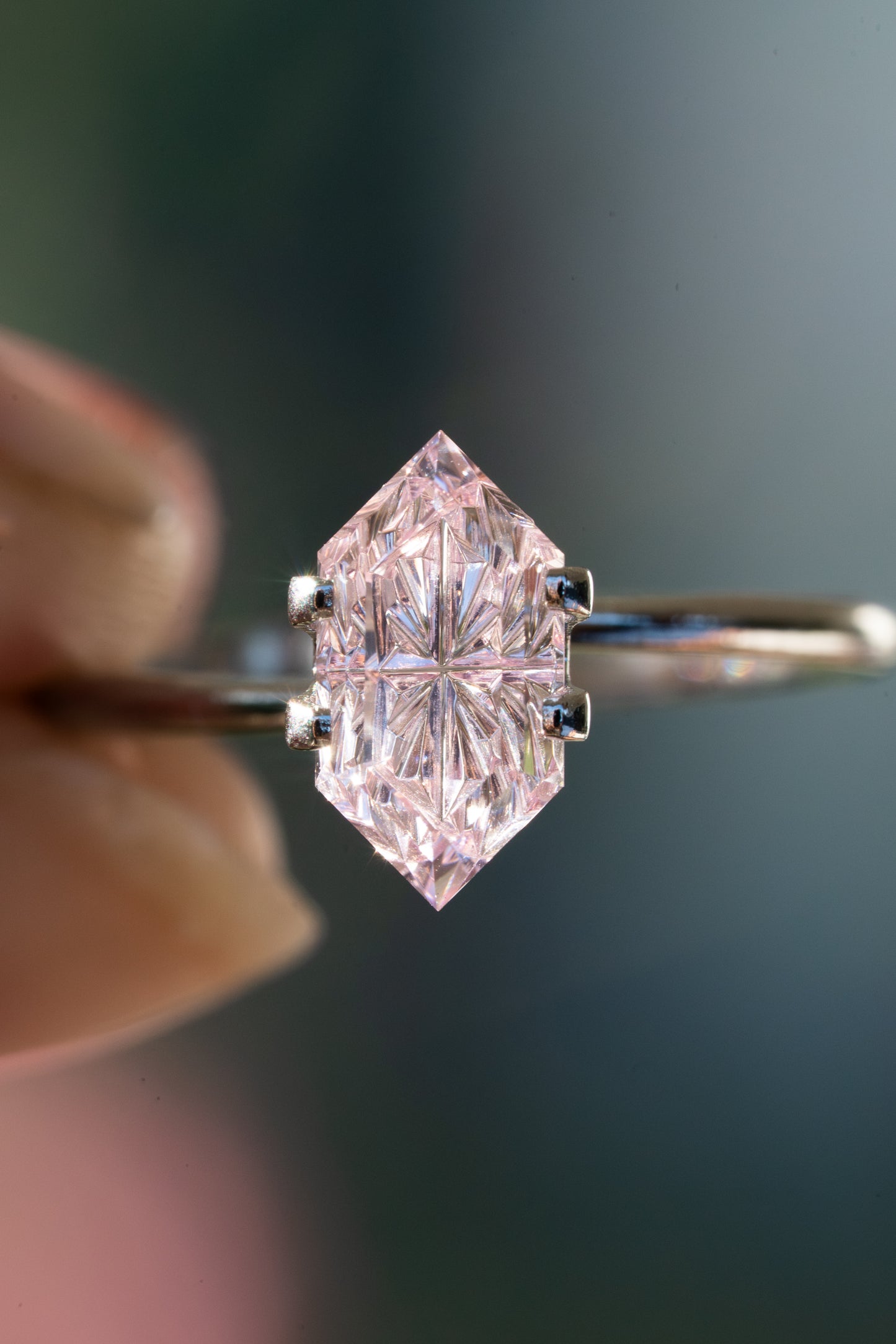2.44 Carat Light Pink Fantasy Cut Lab Sapphire