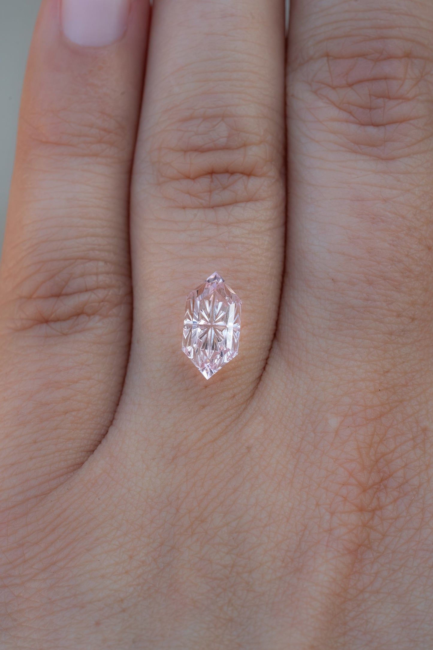 2.44 Carat Light Pink Fantasy Cut Lab Sapphire