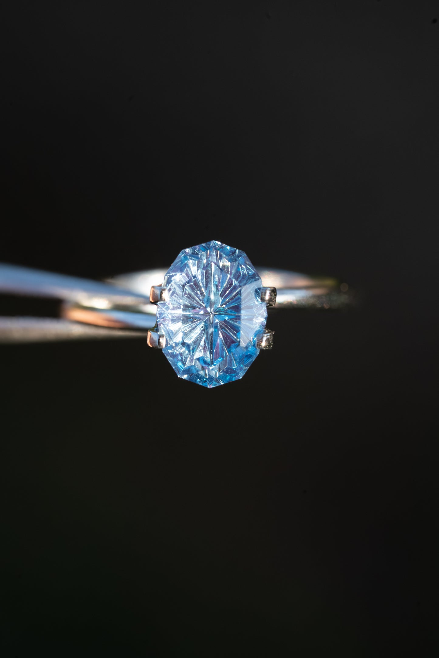 2.47 Carat Vibrant Blue Fantasy Cut Lab Sapphire