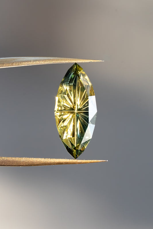 2.5 Carat Parti Yellow Green Nigerian Sapphire