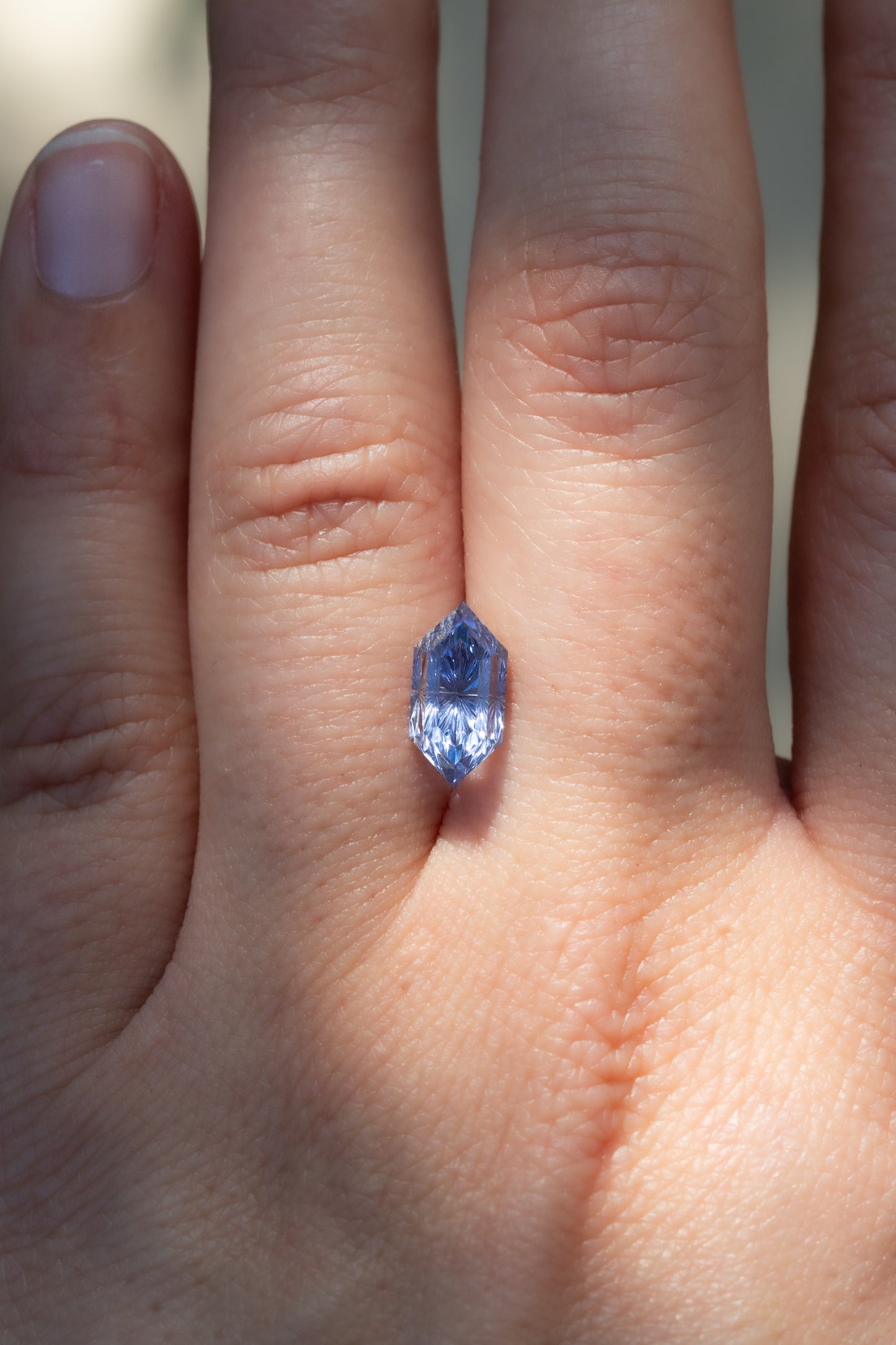 2.68 Carat Medium Blue Fantasy Cut Lab Sapphire