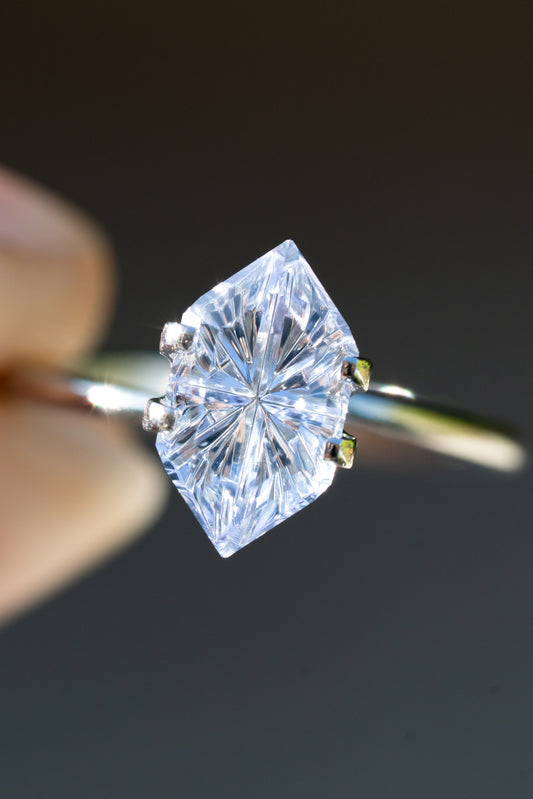 2.79 Carat Silvery Blue Lab Sapphire