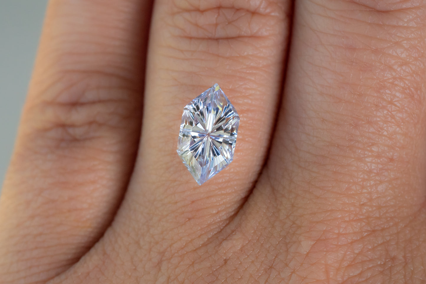 2.79 Carat Silvery Blue Lab Sapphire
