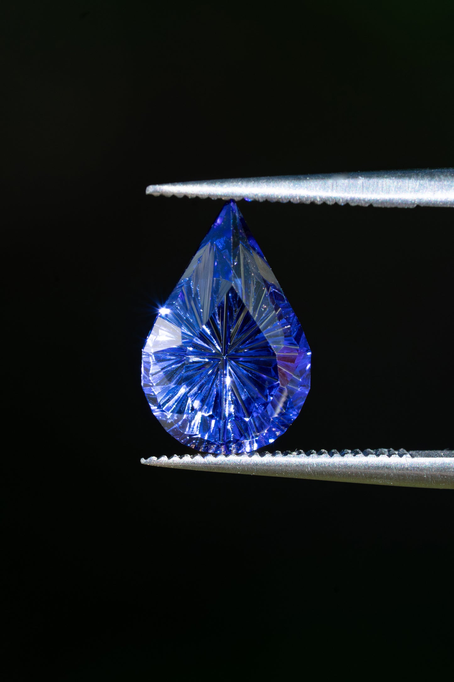 2.94 Carat “The Falcon” Blue Fantasy Cut Lab Sapphire