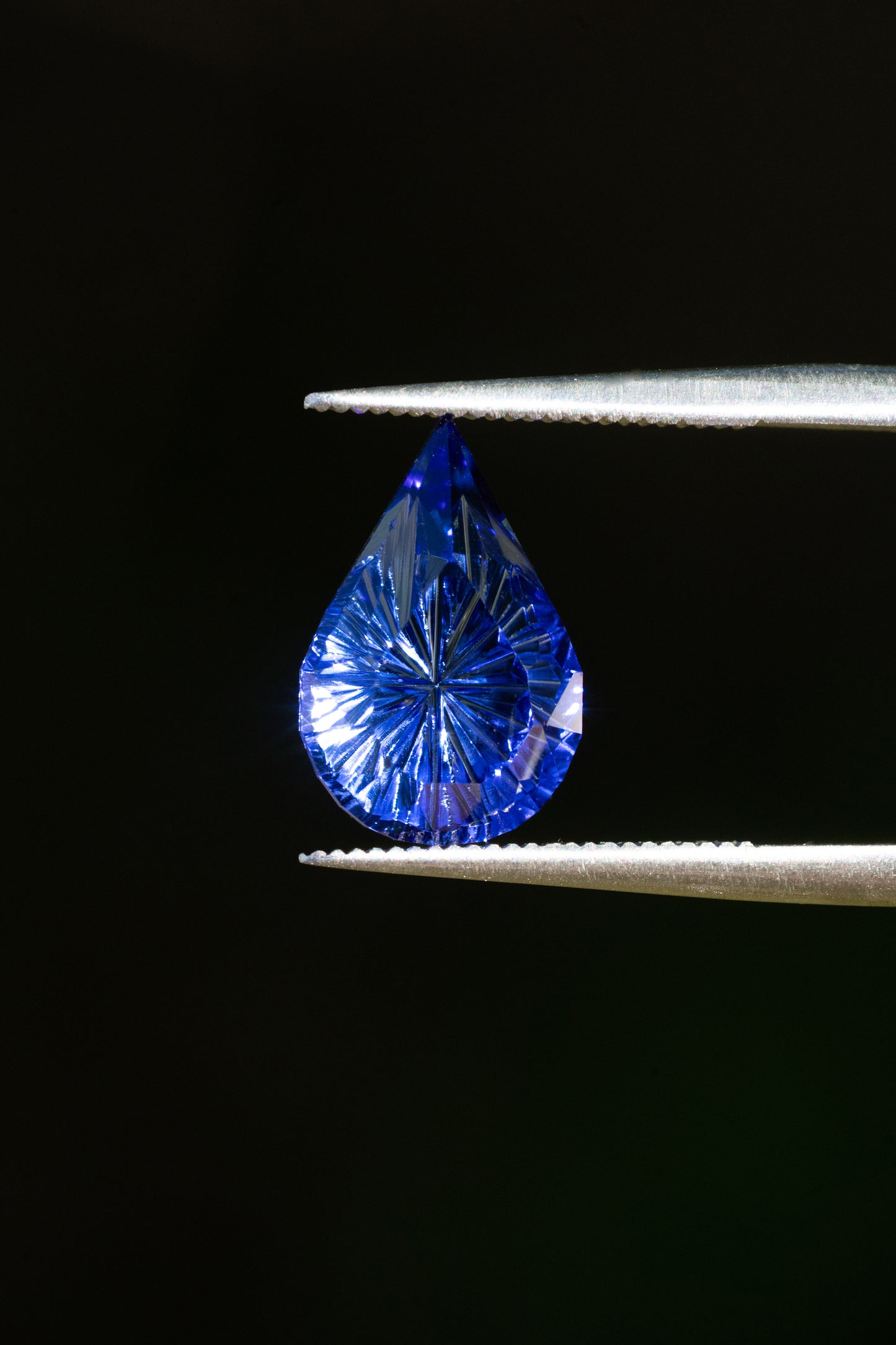 2.94 Carat “The Falcon” Blue Fantasy Cut Lab Sapphire