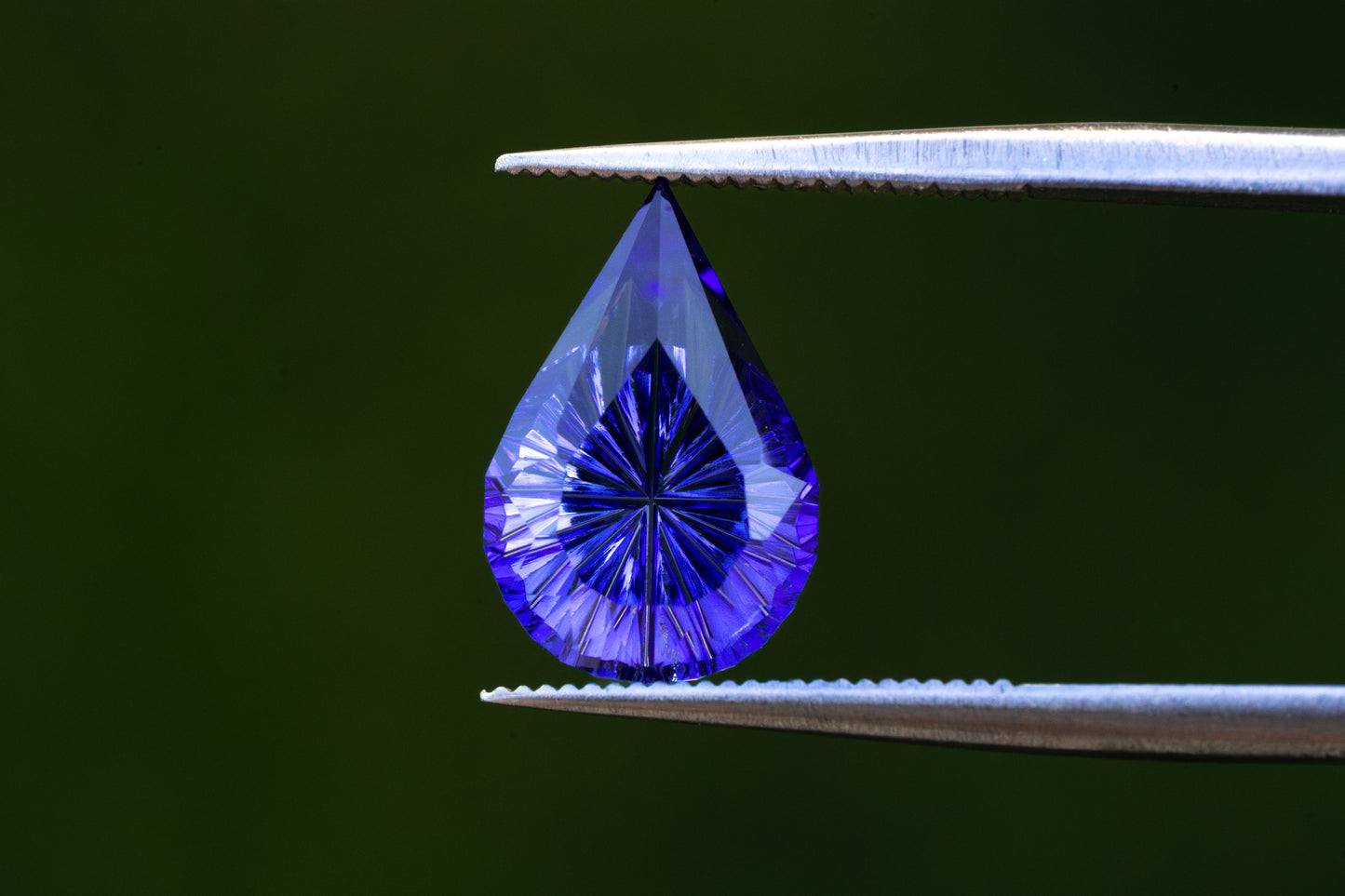 2.94 Carat “The Falcon” Blue Fantasy Cut Lab Sapphire