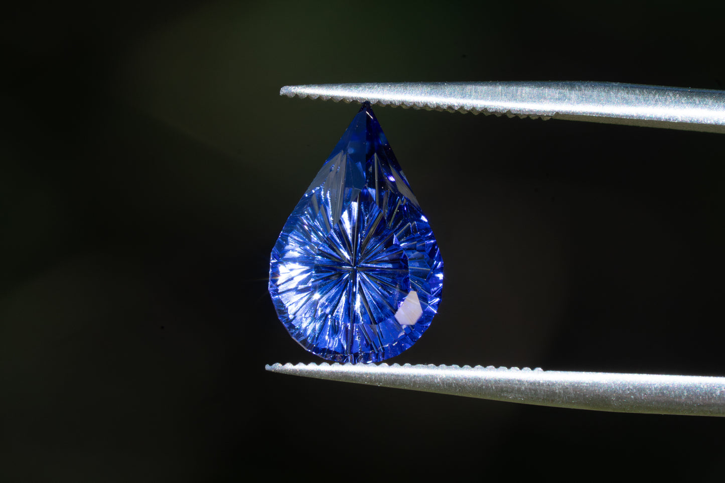 2.94 Carat “The Falcon” Blue Fantasy Cut Lab Sapphire