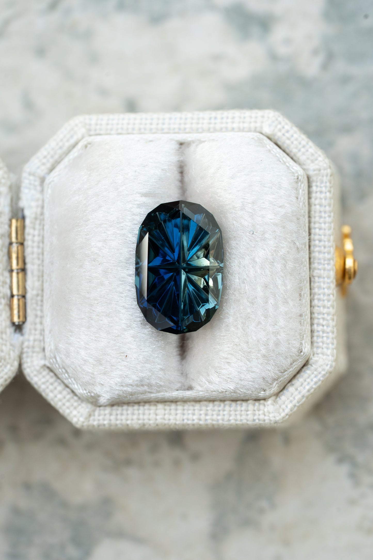 3.5 Carat Parti Colored Fantasy Cut Nigerian Sapphire