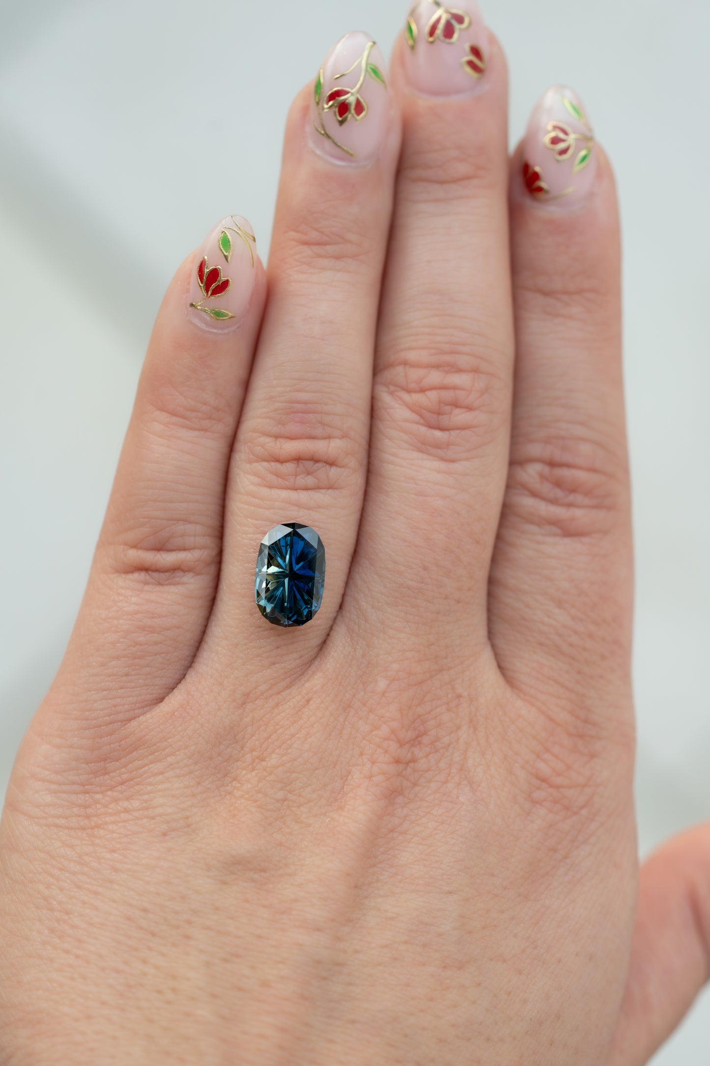 3.5 Carat Parti Colored Fantasy Cut Nigerian Sapphire