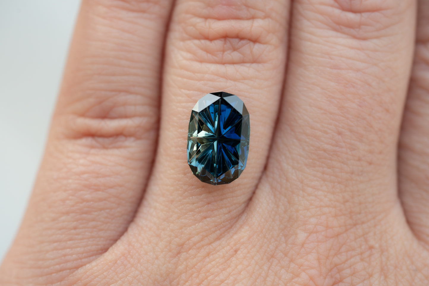 3.5 Carat Parti Colored Fantasy Cut Nigerian Sapphire