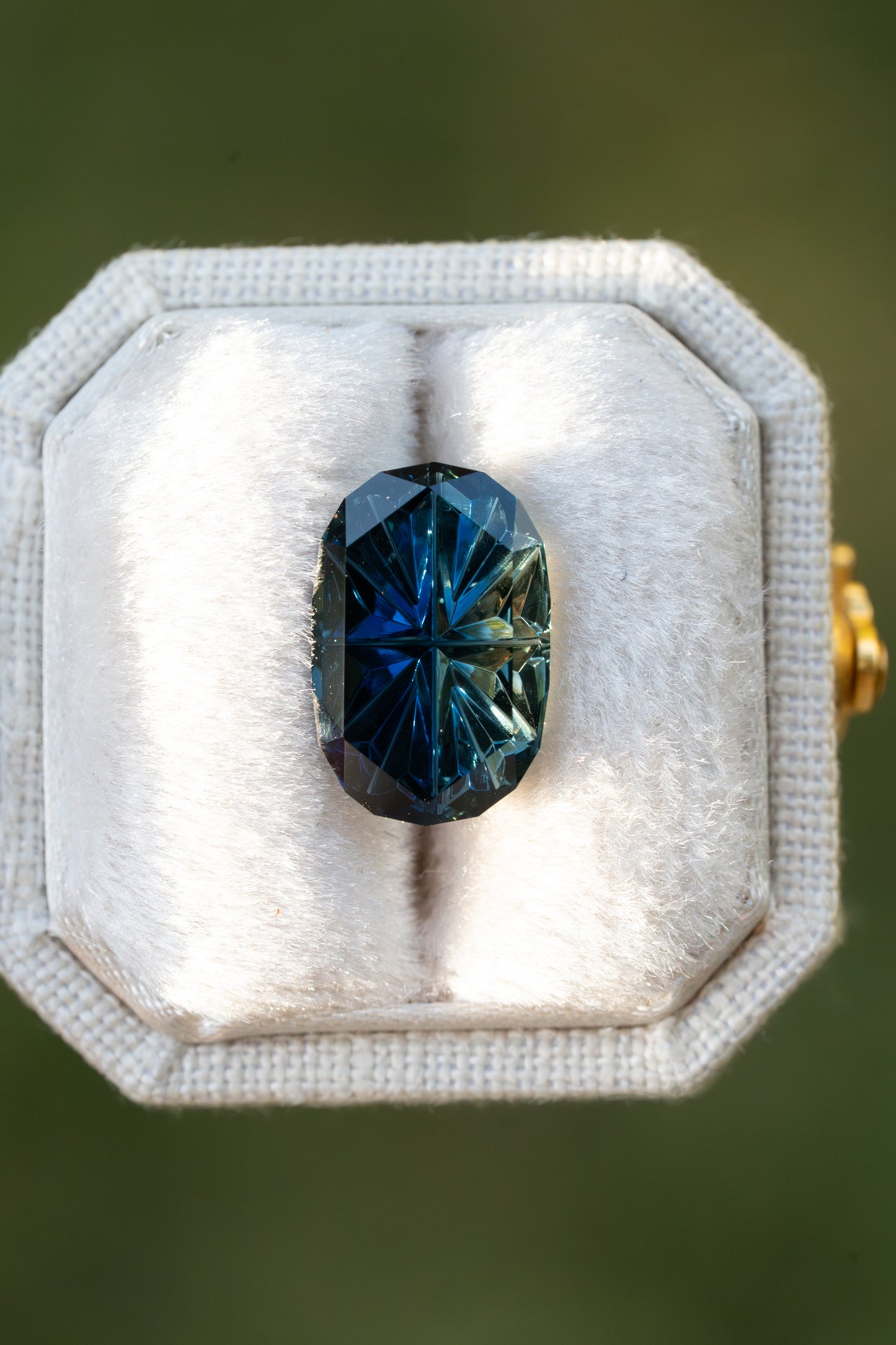 3.5 Carat Parti Colored Fantasy Cut Nigerian Sapphire