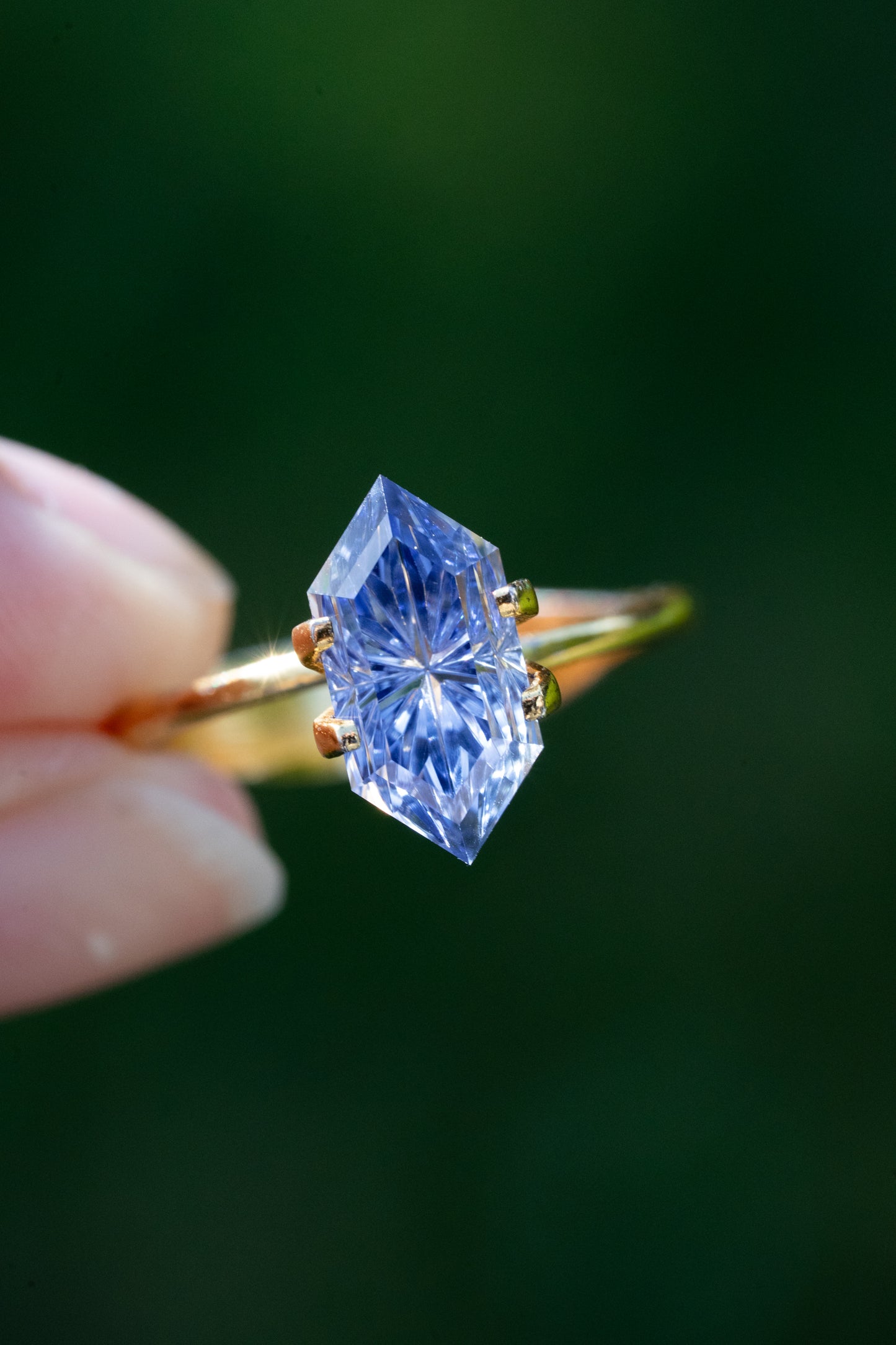 4.15 Carat Blue Fantasy Cut Lab Sapphire