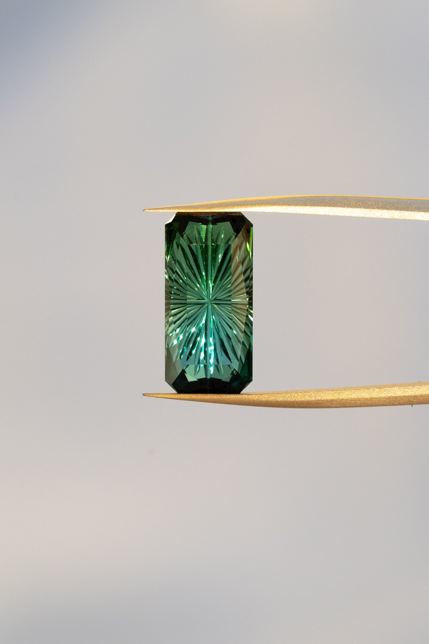 3.36 Carat Bi-Color Blue Green Fantasy Cut Natural Tourmaline
