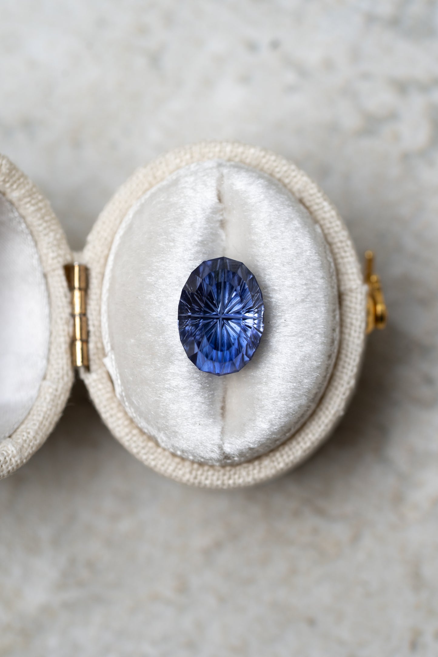 4.97 Carat Blue Fantasy Cut Lab Sapphire