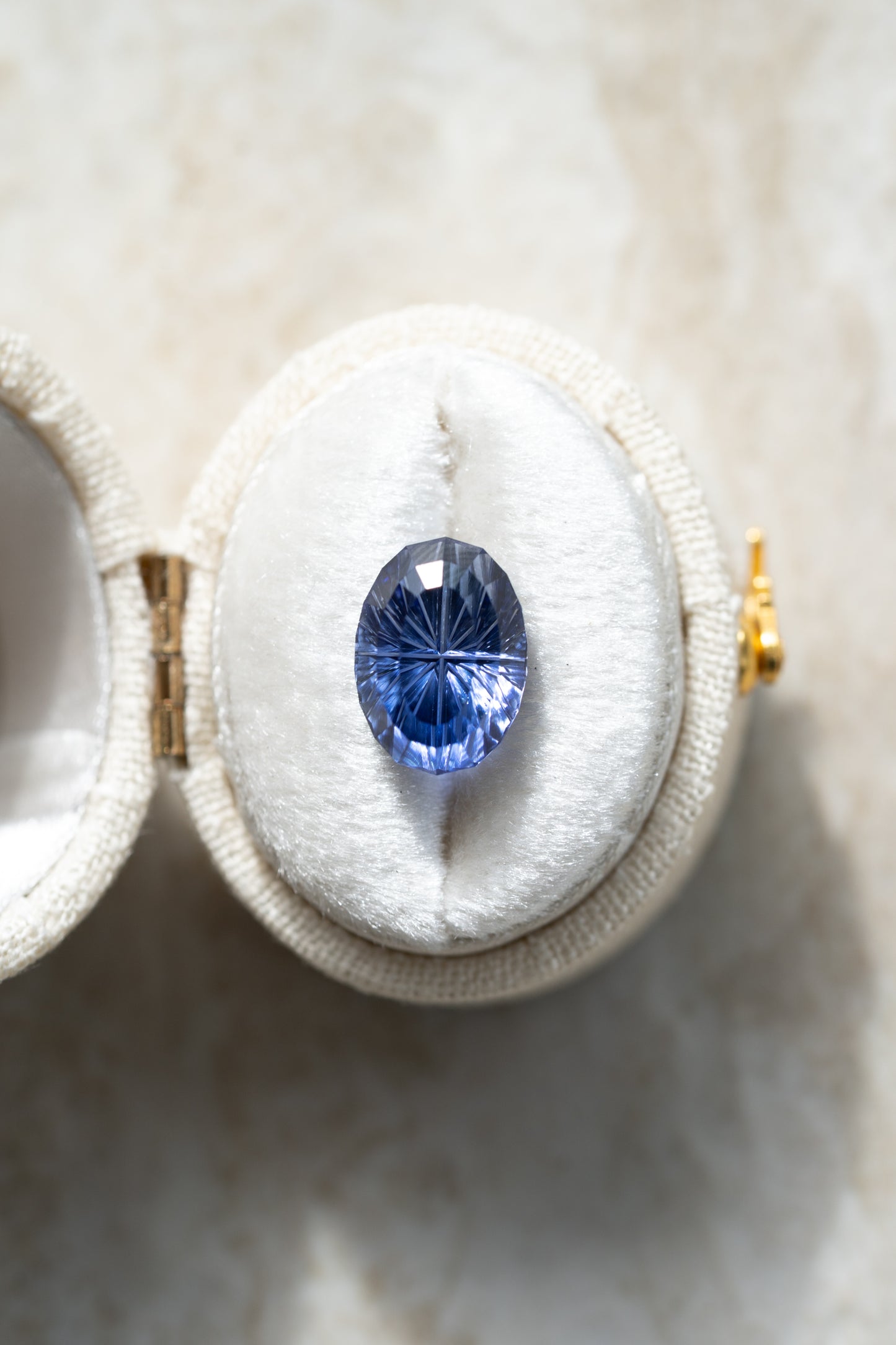 4.97 Carat Blue Fantasy Cut Lab Sapphire