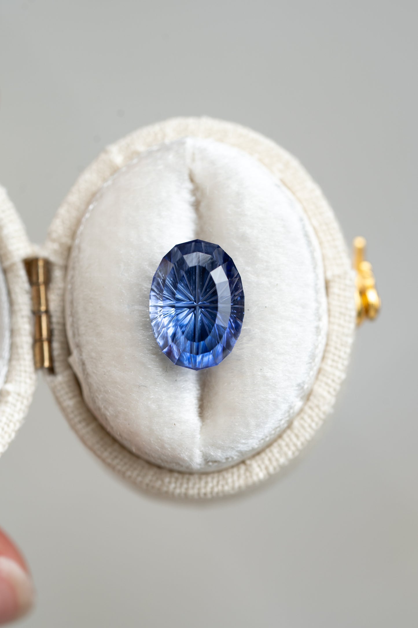 4.97 Carat Blue Fantasy Cut Lab Sapphire