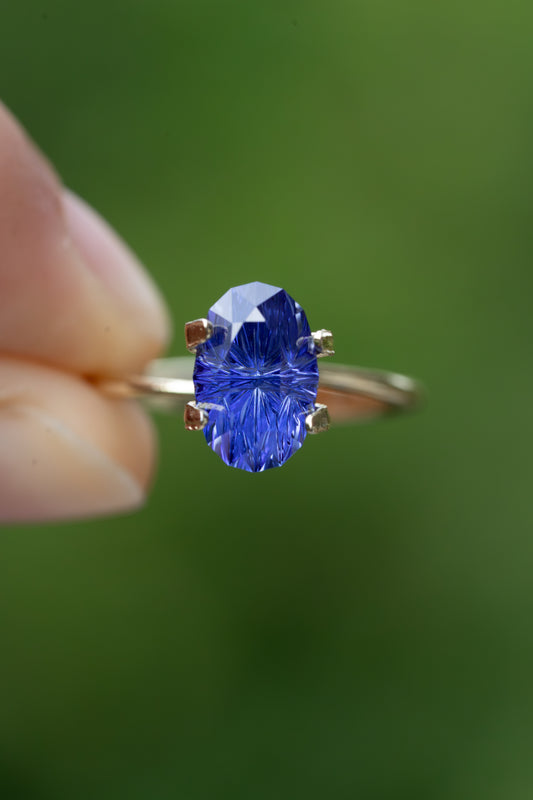 3.10 Carat Blue Fantasy Cut Lab Sapphire