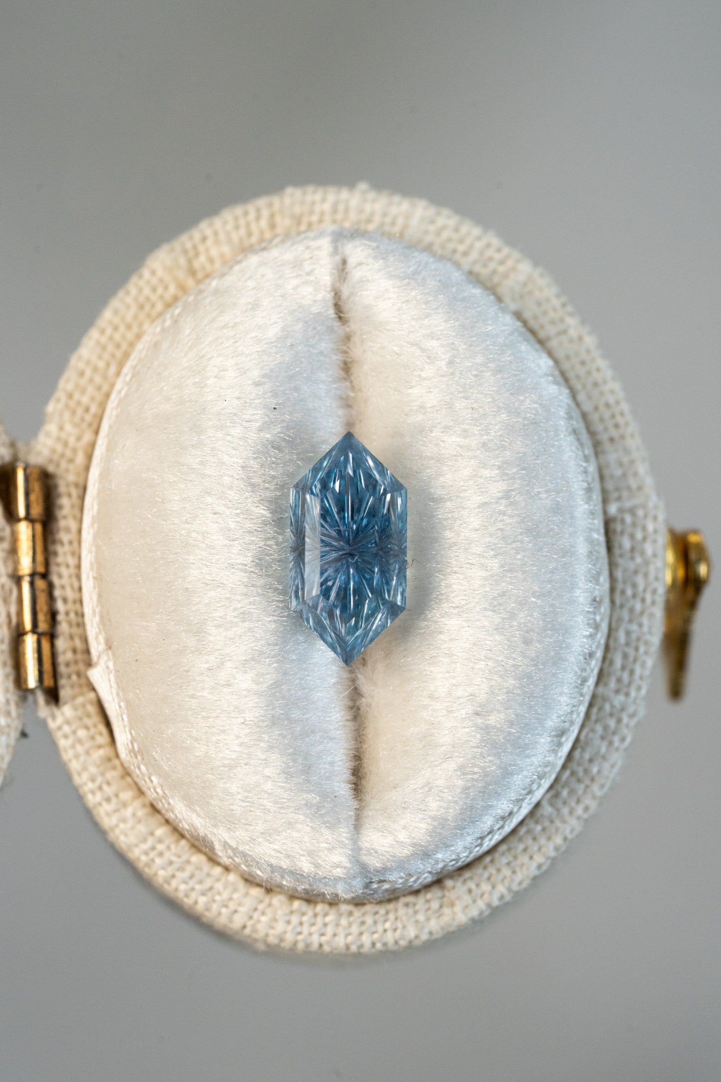 1.95 Carat Color Change Teal Green to Slate Blue Fantasy Cut Lab Sapphire