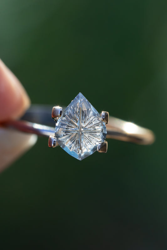 1.13 Carat Color Change Teal Green to Slate Blue Fantasy Cut Lab Sapphire