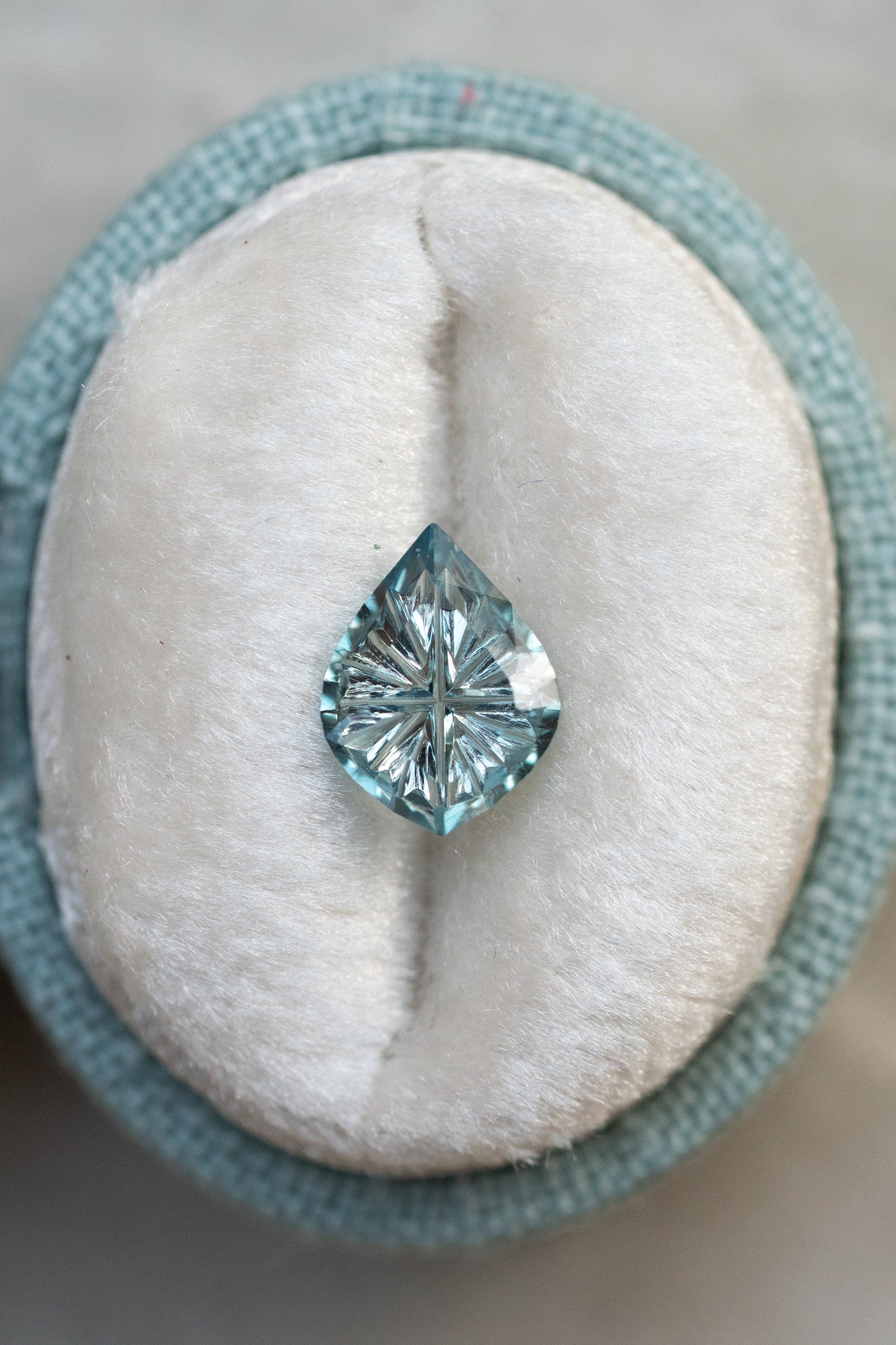 1.13 Carat Color Change Teal Green to Slate Blue Fantasy Cut Lab Sapphire